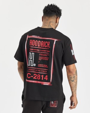 Men's Hoodrich OG Akira T Shirts Black | 84312-POJN