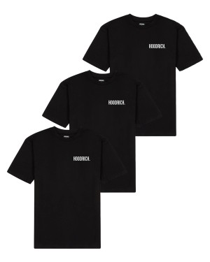 Men's Hoodrich OG Core 3 Packs T Shirts Black / White | 10658-ODVR