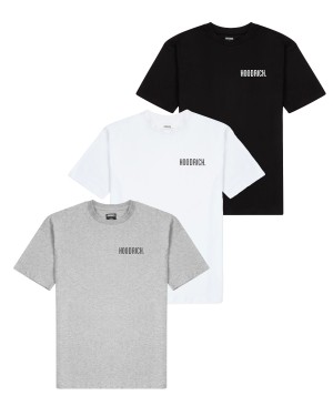 Men's Hoodrich OG Core 3 Packs T Shirts Black / White / Grey | 73510-YRNE