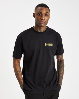 Men's Hoodrich OG Core Double Logo T Shirts Black | 56170-XTHI