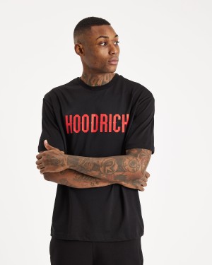 Men's Hoodrich OG Core T Shirts Black | 15874-CSNV