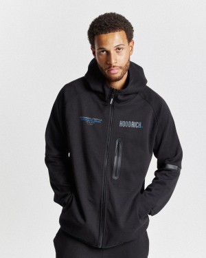 Men's Hoodrich OG Cycle Full Zip Hoodie Black | 90513-ETRG