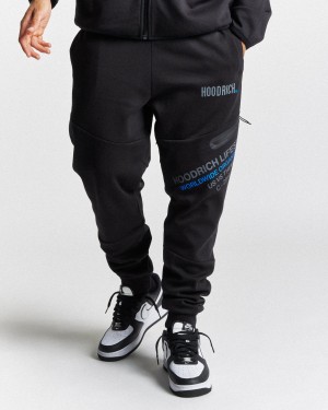 Men's Hoodrich OG Cycle Joggers Black | 30168-FSBZ