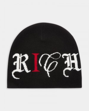 Men's Hoodrich OG Heat Fitted Beanie Black | 09246-RUTL