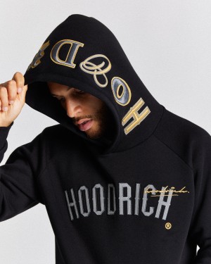 Men's Hoodrich Stature Hoodie Black | 84239-IWRQ