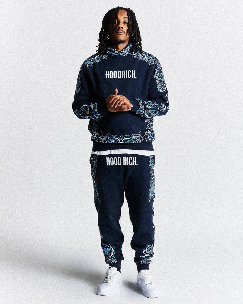 Men's Hoodrich Motif Hoodie Navy | 49726-MHKB