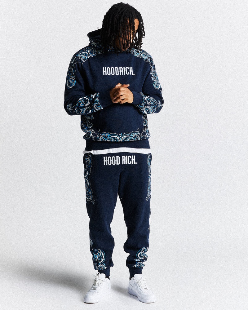 Men's Hoodrich Motif Hoodie Navy | 49726-MHKB