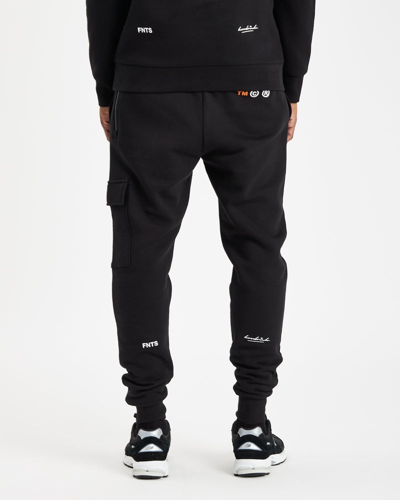 Men's Hoodrich OG Limit Cargo Joggers Black | 63917-BSAY