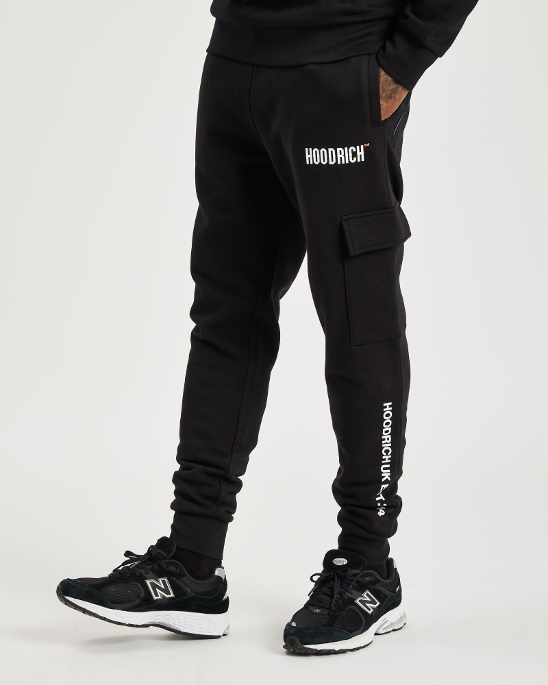 Men\'s Hoodrich OG Limit Cargo Joggers Black | 63917-BSAY