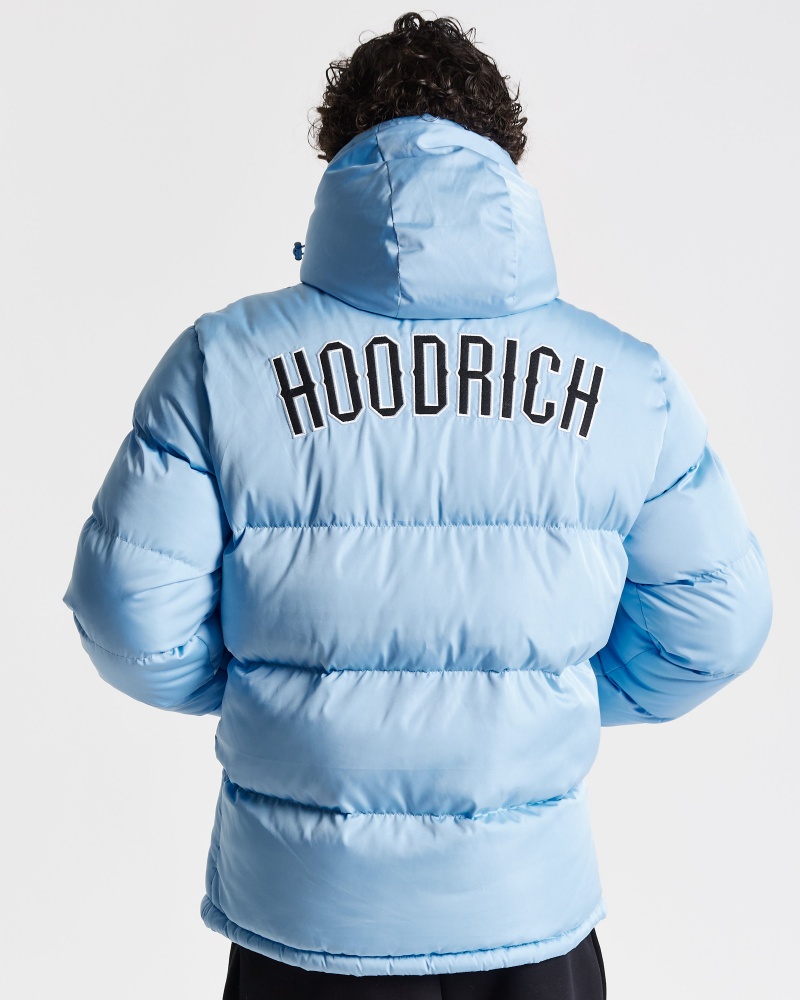 Men\'s Hoodrich OG Stack Jackets Blue | 01632-IEDU