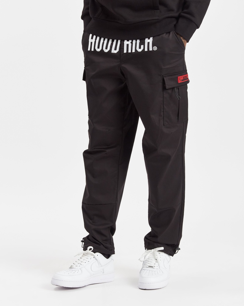 Men\'s Hoodrich OG Trek Cargo Pants Black | 85932-MGDW