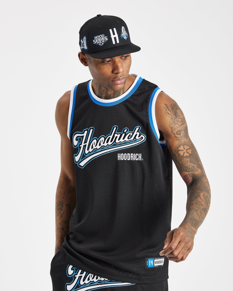 Men\'s Hoodrich Stadium Basketball Vest Black | 31274-KERU