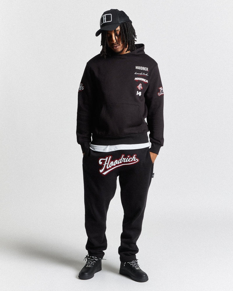 Men's Hoodrich Stadium Hoodie Black | 86243-UJBV