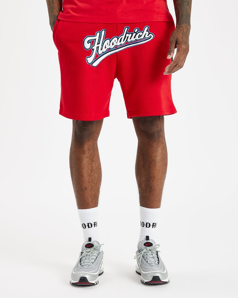 Men's Hoodrich Stadium Shorts Red | 75309-EMIZ