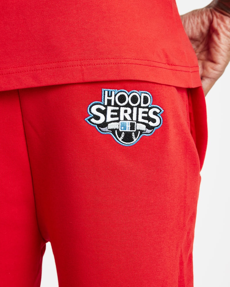 Men's Hoodrich Stadium Shorts Red | 75309-EMIZ