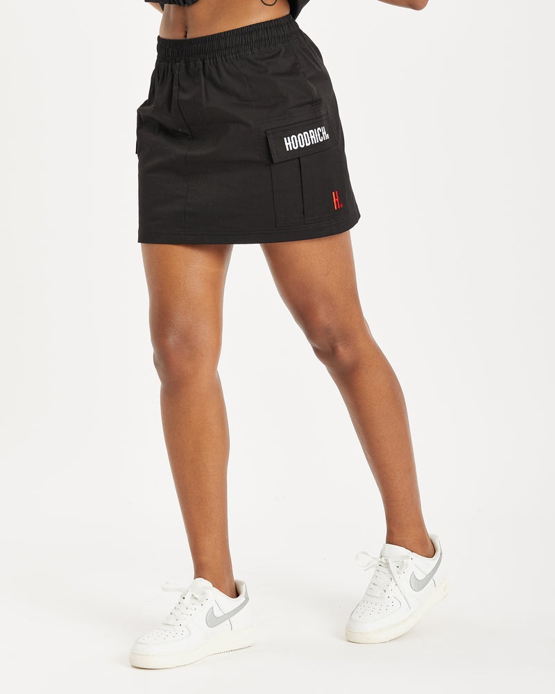 Women's Hoodrich OG Combat Cargo Skirts Black | 21560-MGLN