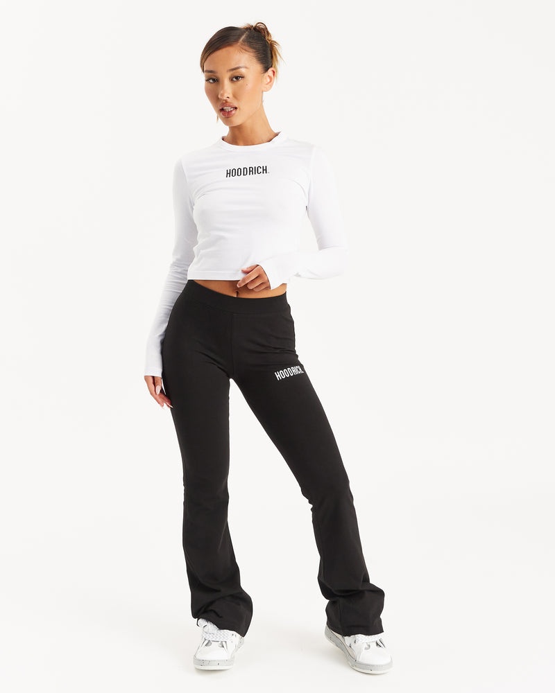 Women's Hoodrich OG Intel L/S T Shirts White | 20391-FWSA