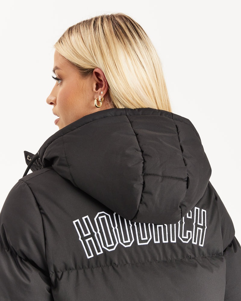 Women's Hoodrich OG Sia Longline Jackets Black | 76098-ZMUT