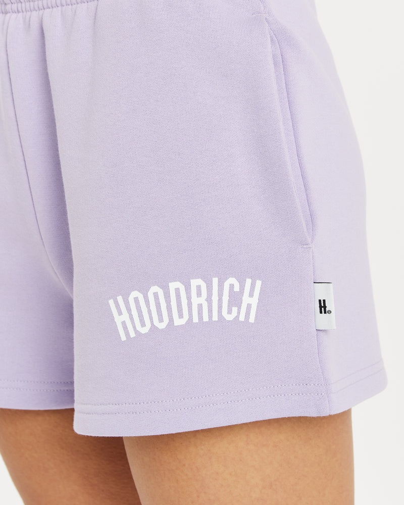 Women's Hoodrich OG Staple Shorts Lavender | 35497-JOSC