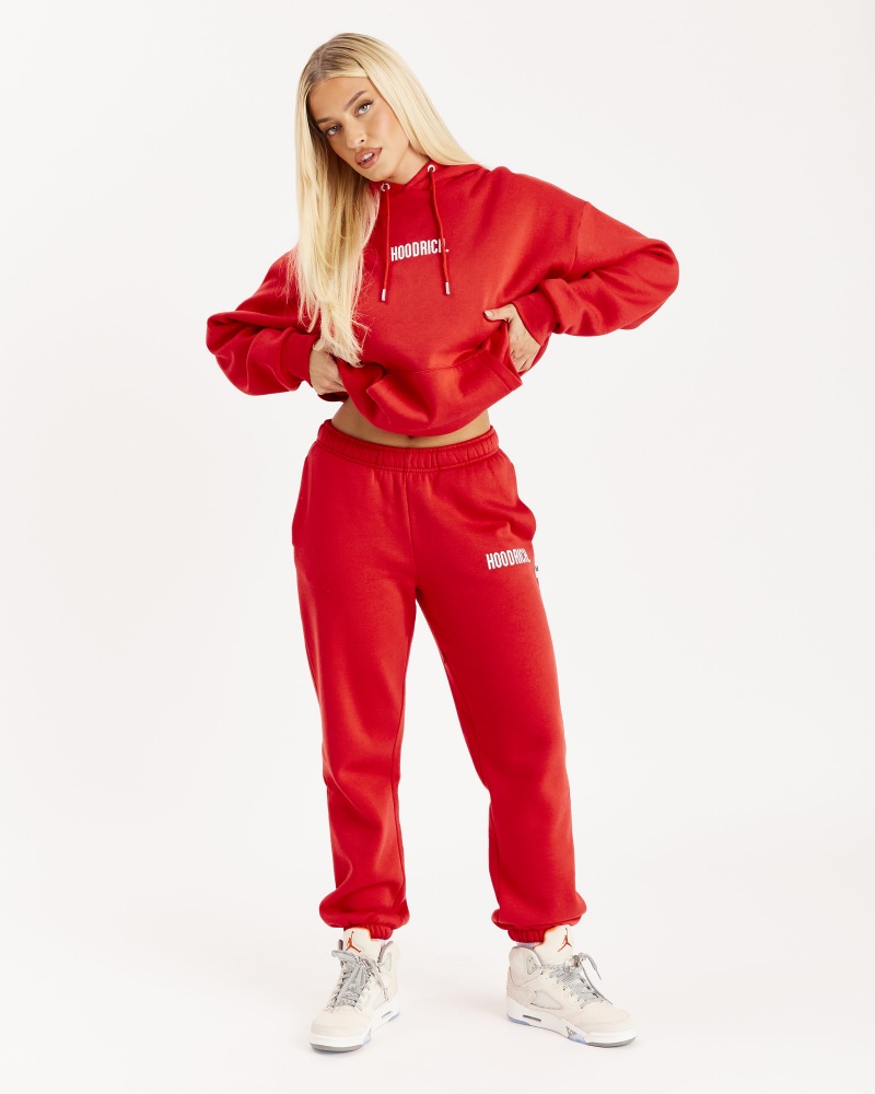 Women\'s Hoodrich OG Storm Joggers Red | 60724-SGBV