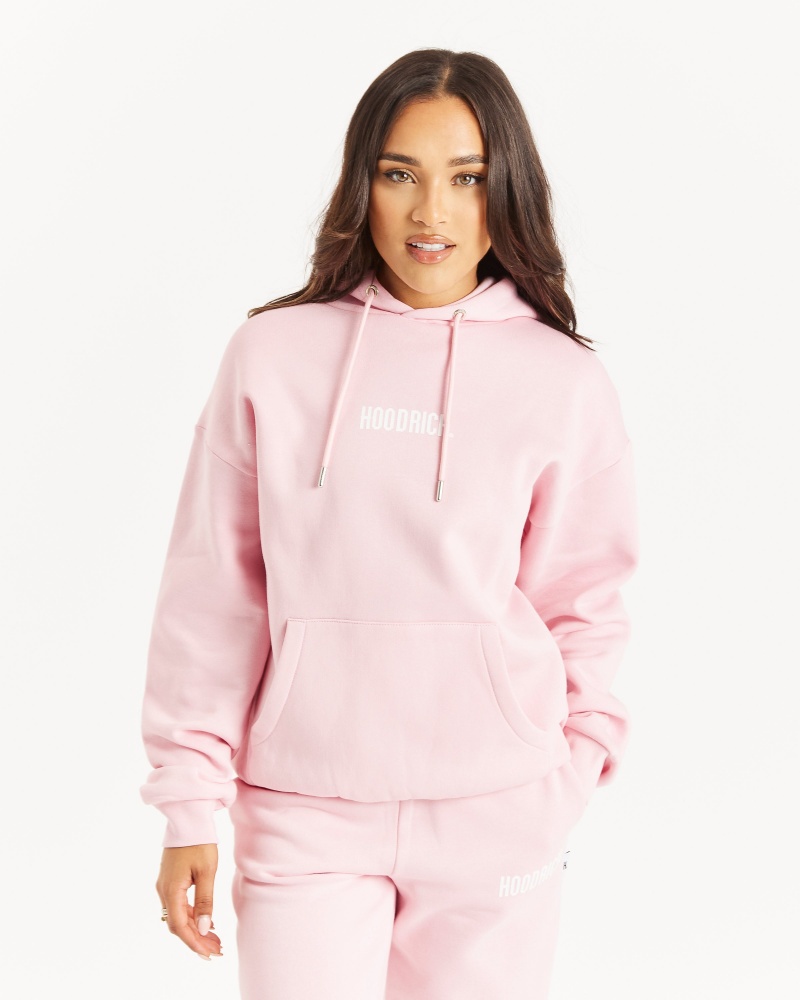 Women\'s Hoodrich OG Storm Logo Hoodie Pink | 36475-SJIU