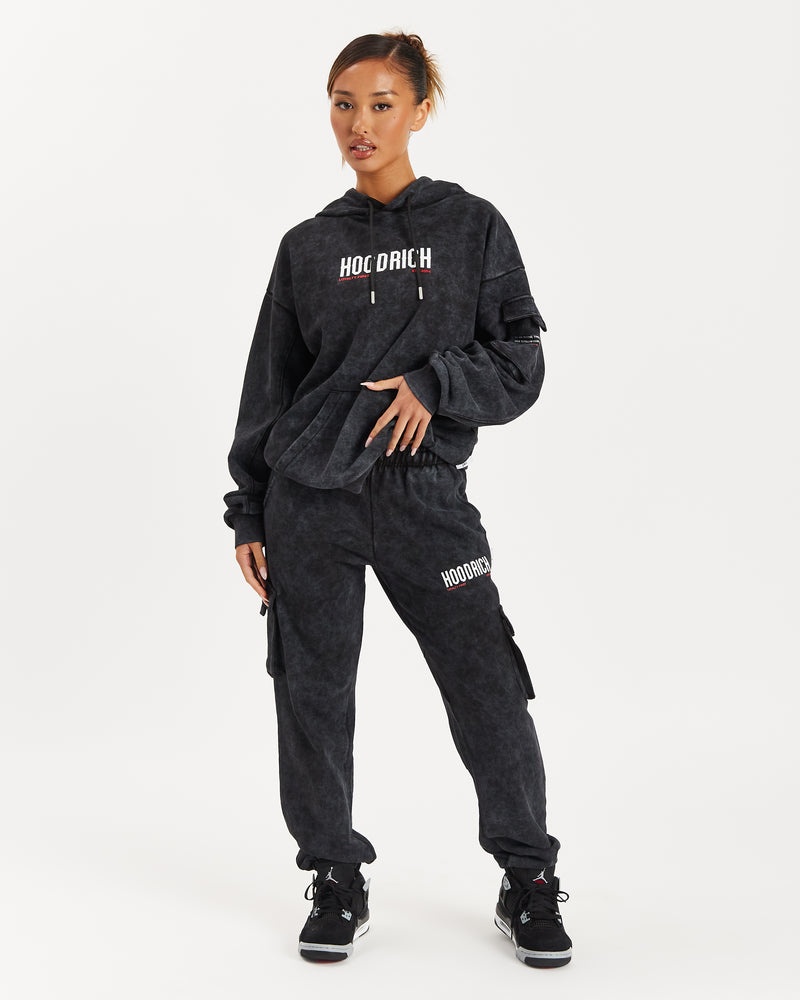 Women's Hoodrich Peak Hoodie Black | 49261-VUZK