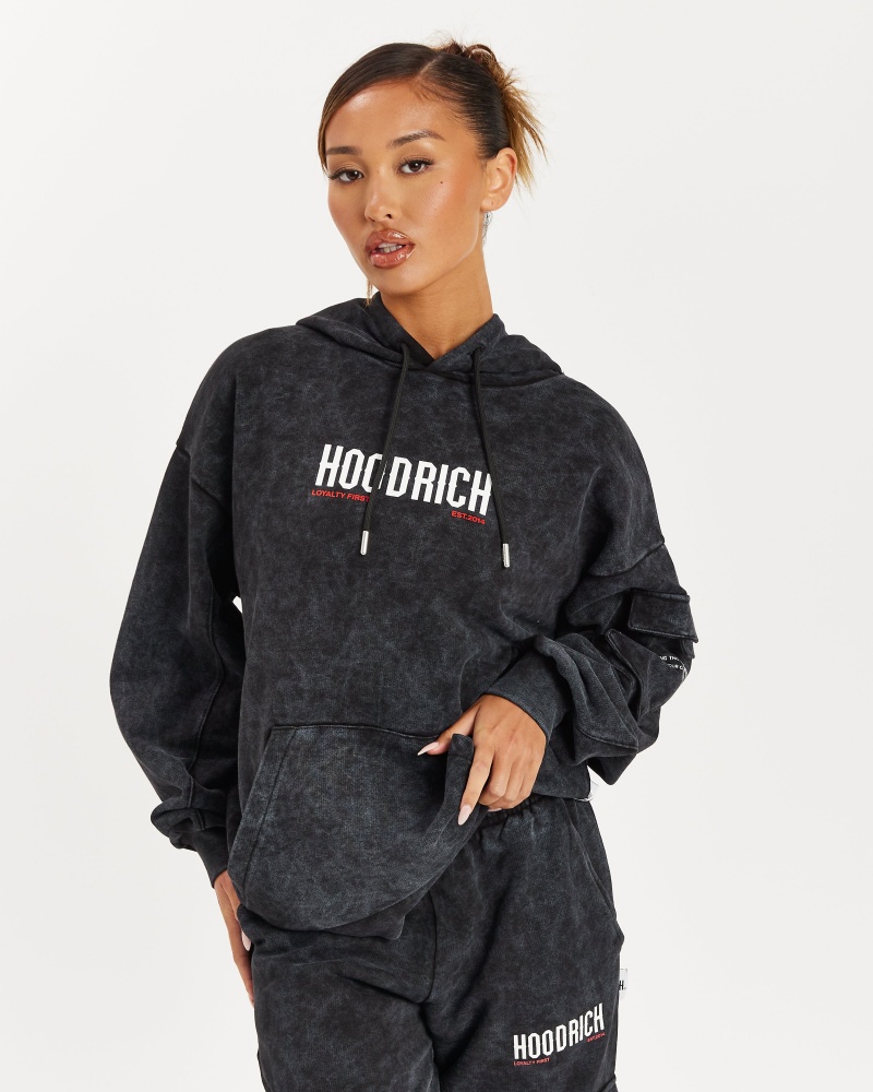 Women\'s Hoodrich Peak Hoodie Black | 49261-VUZK